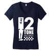 2 tone records Women's V-Neck T-Shirt