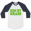 kiss my grass 3/4 Sleeve Shirt
