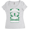 Never Underestimate The Strength Of A Liver Cancer Warrior Women's Triblend Scoop T-shirt