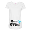 Bun in the Oven with Heart Baby Boy Maternity Scoop Neck T-shirt