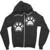 dog paws set of 2 Zipper Hoodie