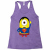 minion parody superman Racerback Tank