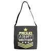 military, proud us army brother veteran u Adjustable Strap Totes