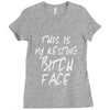 resting bitch face girls Ladies Fitted T-Shirt