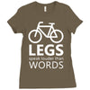 legs speak louder than words bicycle cycling Ladies Fitted T-Shirt