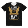 All Men Are Created Equal But Only The Best Are Born In May All Over Women's T-shirt