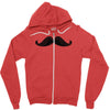 mustache Zipper Hoodie