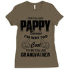 I'm Called Pappy  Because  I'm Way Too Cool To Be Called Grandfather Ladies Fitted T-Shirt
