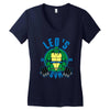 leo's gym Women's V-Neck T-Shirt