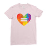 Lgbt Heart Ladies Fitted T-Shirt