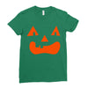 fun face pumpkin Ladies Fitted T-Shirt