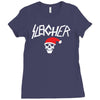 sleigher metal style xmas Ladies Fitted T-Shirt