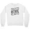 educated, natural, melanated Crewneck Sweatshirt