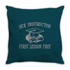 sex instructor Throw Pillow