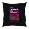 quens are born in march Throw Pillow