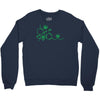 thc pot leaf molecule Crewneck Sweatshirt
