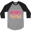 pink triangle print 3/4 Sleeve Shirt