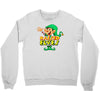 raised by elves elf christmas Crewneck Sweatshirt