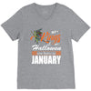 Halloween Kings Are Born In January V-Neck Tee