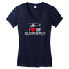 i' love my helicopter pilot Women's V-Neck T-Shirt