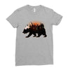 Bear Adventure With Roses Ladies Fitted T-Shirt