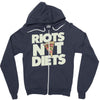 riots not diets Zipper Hoodie