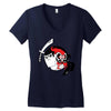 samurai jack and aku yin yang Women's V-Neck T-Shirt