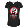 Impeach 45 Stop Trump Maternity Scoop Neck T-shirt