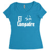 el compadre   the godfather in spanish espanol movie symbol mexcian te Women's Triblend Scoop T-shirt