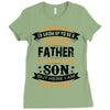 Super Cool Father Of A Freaking Awesome Son Ladies Fitted T-Shirt