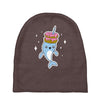 narwhal donuts cute unicorn sweet cool awesome Baby Beanies