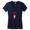 Lucky Girl (Lucky Girl - Lucky Guy Couples Design) Women's V-Neck T-Shirt