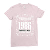 vintage made in 1986 perfectly aged a living legend Ladies Fitted T-Shirt