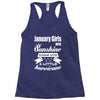 January Girls Are Sunshine Mixed With A Little Hurricane Racerback Tank