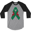 liver ribbon and rose 3/4 Sleeve Shirt