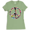 adesivo peace no worries &amp; shocker Ladies Fitted T-Shirt