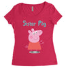 peppa pig sister pig Women's Triblend Scoop T-shirt