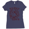 blind love fire heart Ladies Fitted T-Shirt