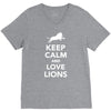 keep calm and love lions V-Neck Tee