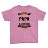 Super Cool Papa Of A Freaking Awesome Daughter Youth Tee