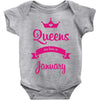 queens are born in january Baby Onesie