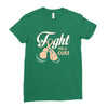 Fight For a Cure Uterine Cancer Awareness Ladies Fitted T-Shirt