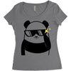 panda bear Women's Triblend Scoop T-shirt