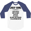 Super July Girl 3/4 Sleeve Shirt
