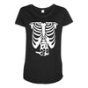 beer belly xray skeleton funny Maternity Scoop Neck T-shirt