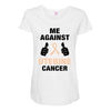 Me Against Uterine Cancer Maternity Scoop Neck T-shirt
