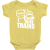 i like trains Baby Onesie