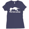 t rex hates pushups funny Ladies Fitted T-Shirt