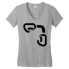 black best Women's V-Neck T-Shirt