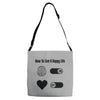 How To Live A Happy Life Adjustable Strap Totes